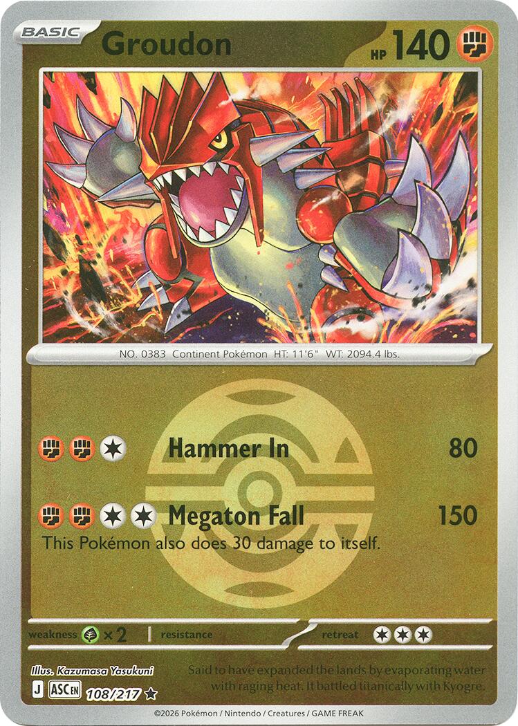 Groudon (108/217) (Dusk Ball) [Mega Evolution: Ascended Heroes] | Gear Gaming Fayetteville
