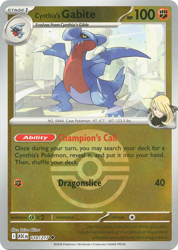 Cynthia's Gabite (110/217) (Poke Ball) [Mega Evolution: Ascended Heroes] | Gear Gaming Fayetteville
