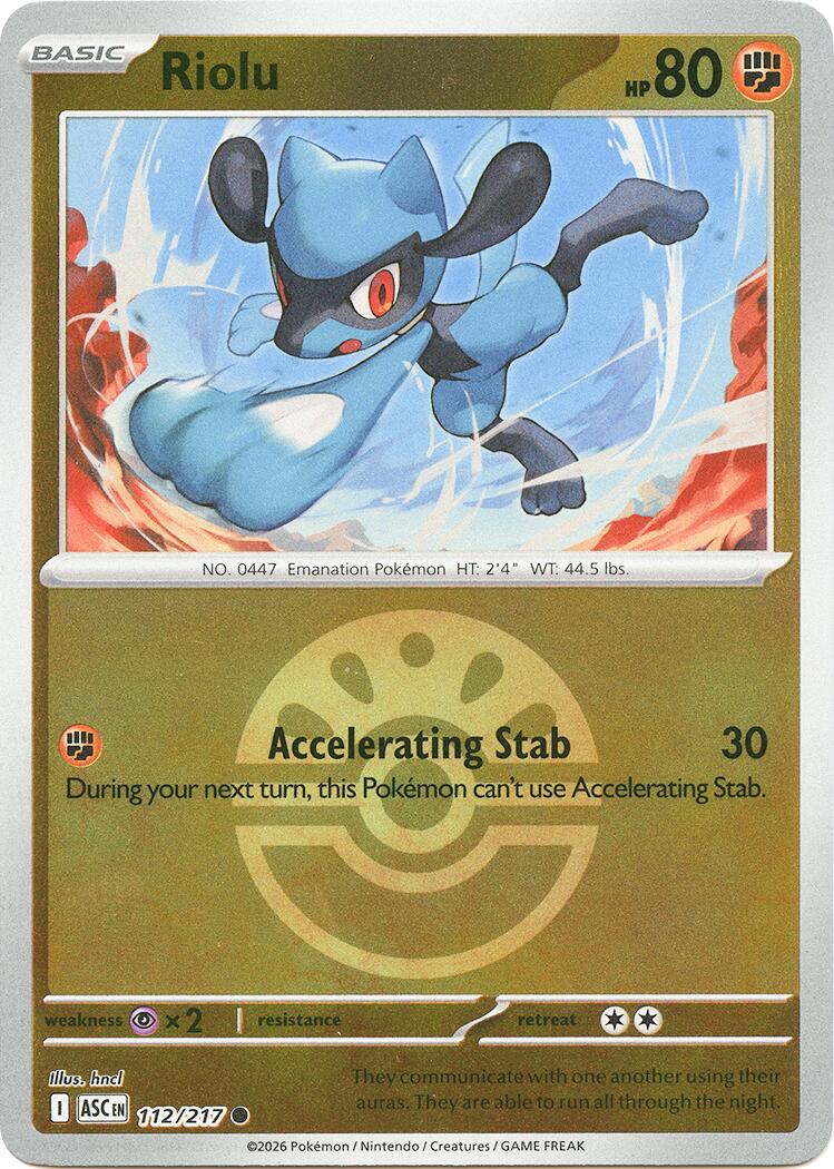 Riolu (112/217) (Friend Ball) [Mega Evolution: Ascended Heroes] | Gear Gaming Fayetteville