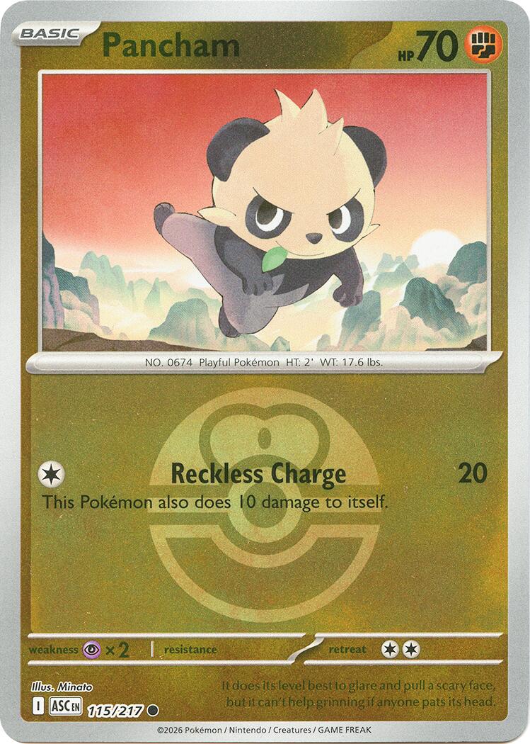 Pancham (115/217) (Love Ball) [Mega Evolution: Ascended Heroes] | Gear Gaming Fayetteville