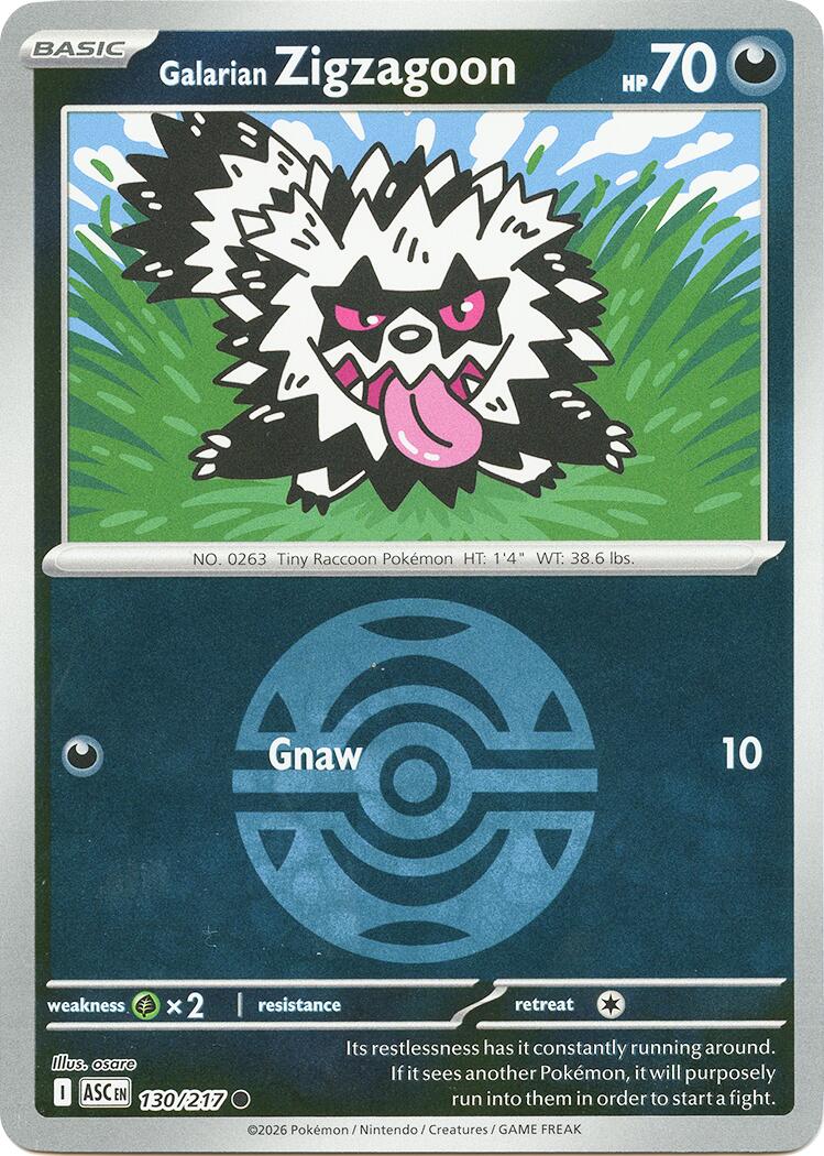 Galarian Zigzagoon (130/217) (Dusk Ball) [Mega Evolution: Ascended Heroes] | Gear Gaming Fayetteville