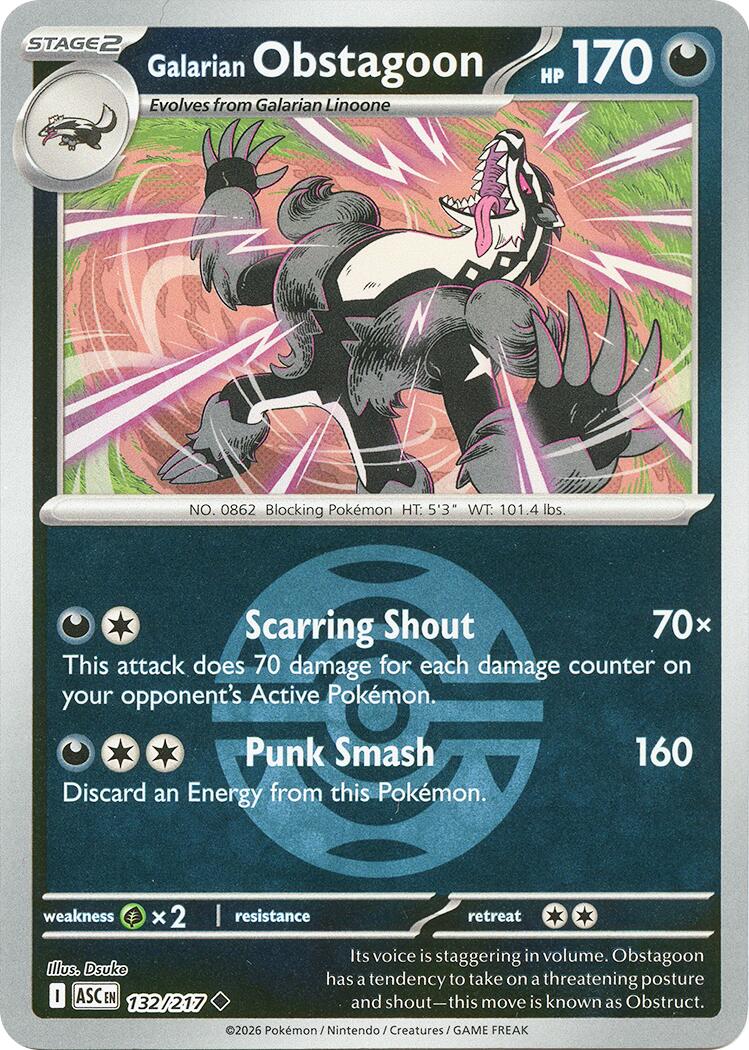 Galarian Obstagoon (132/217) (Dusk Ball) [Mega Evolution: Ascended Heroes] | Gear Gaming Fayetteville
