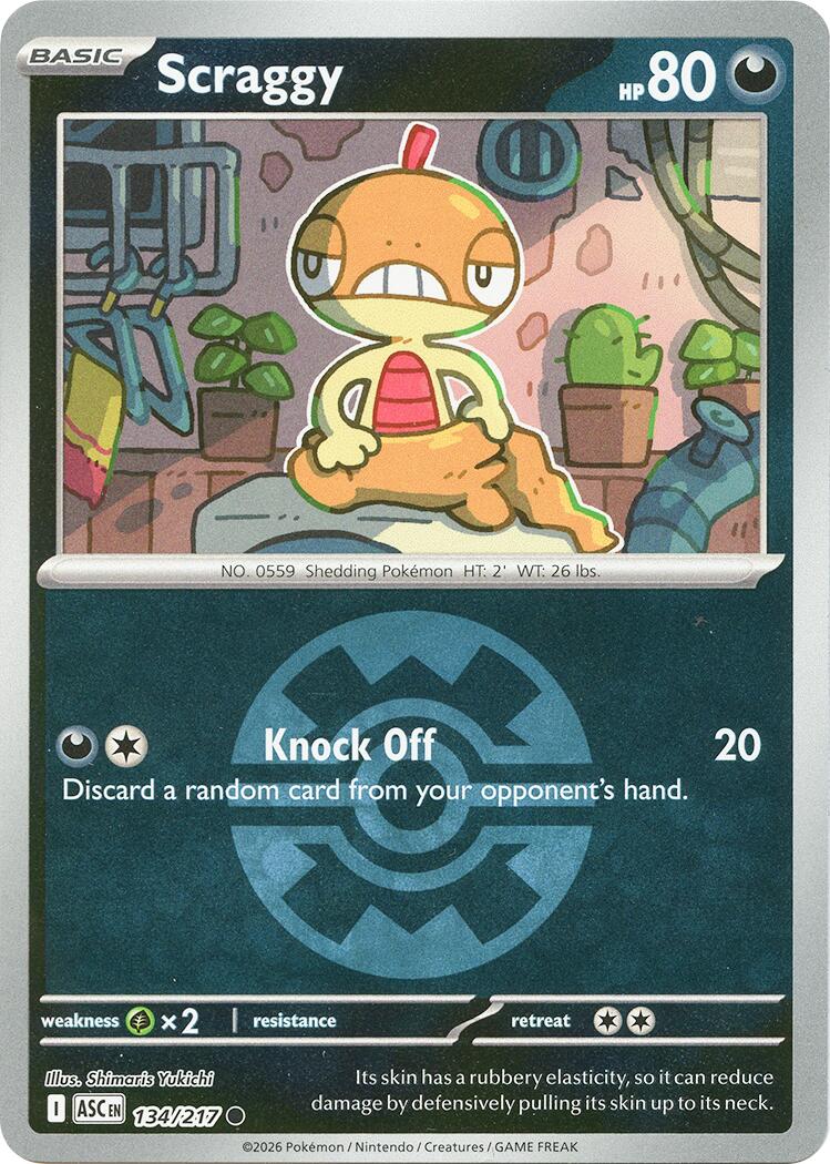 Scraggy (134/217) (Quick Ball) [Mega Evolution: Ascended Heroes] | Gear Gaming Fayetteville