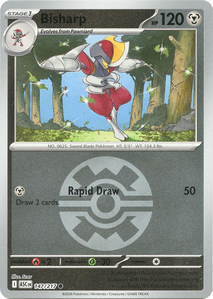 Bisharp (147/217) (Quick Ball) [Mega Evolution: Ascended Heroes] | Gear Gaming Fayetteville