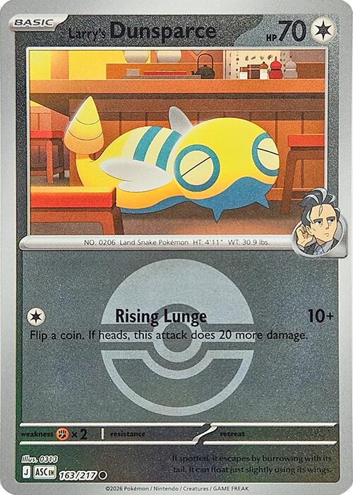 Larry's Dunsparce (163/217) (Poke Ball) [Mega Evolution: Ascended Heroes] | Gear Gaming Fayetteville