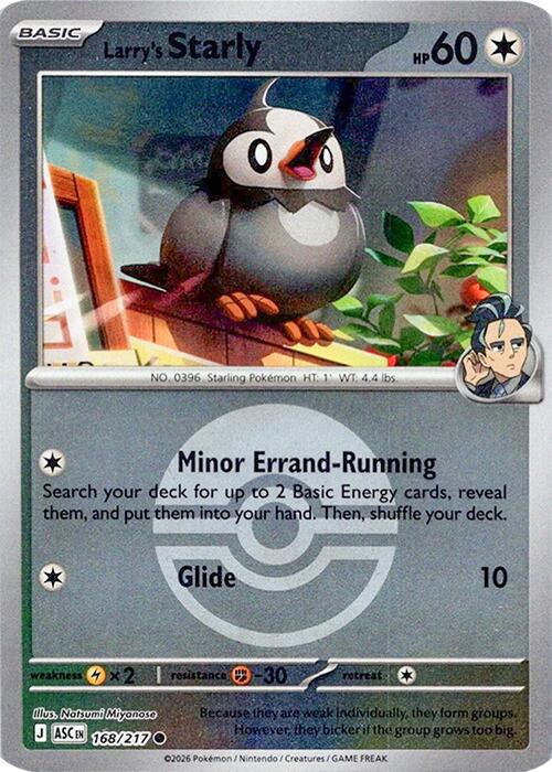 Larry's Starly (168/217) (Poke Ball) [Mega Evolution: Ascended Heroes] | Gear Gaming Fayetteville