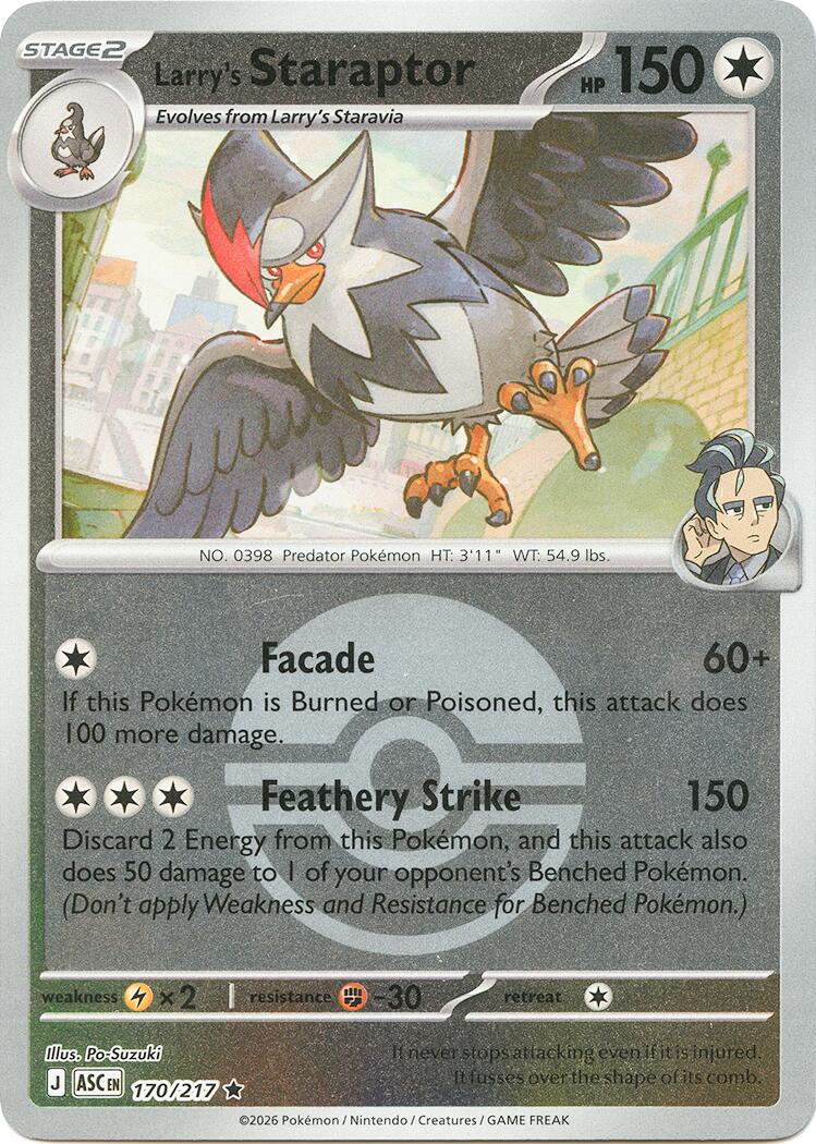 Larry's Staraptor (170/217) (Poke Ball) [Mega Evolution: Ascended Heroes] | Gear Gaming Fayetteville