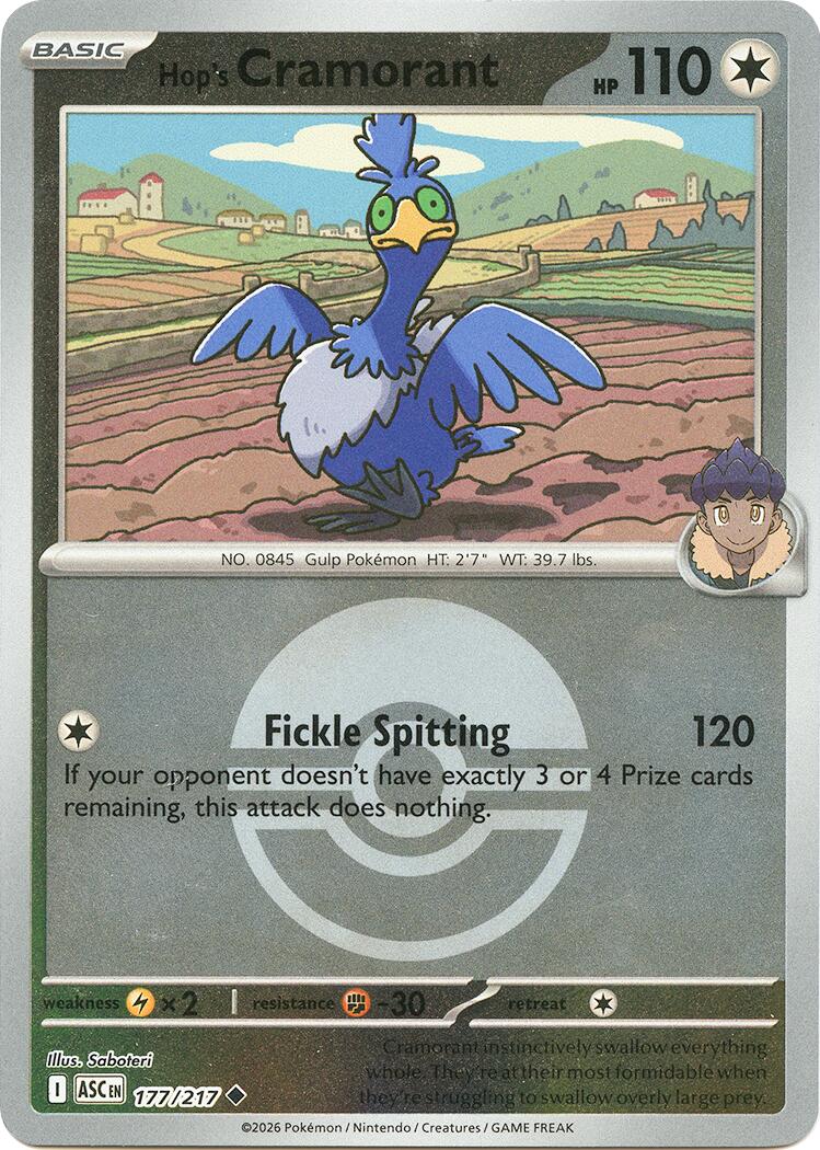Hop's Cramorant (177/217) (Poke Ball) [Mega Evolution: Ascended Heroes] | Gear Gaming Fayetteville