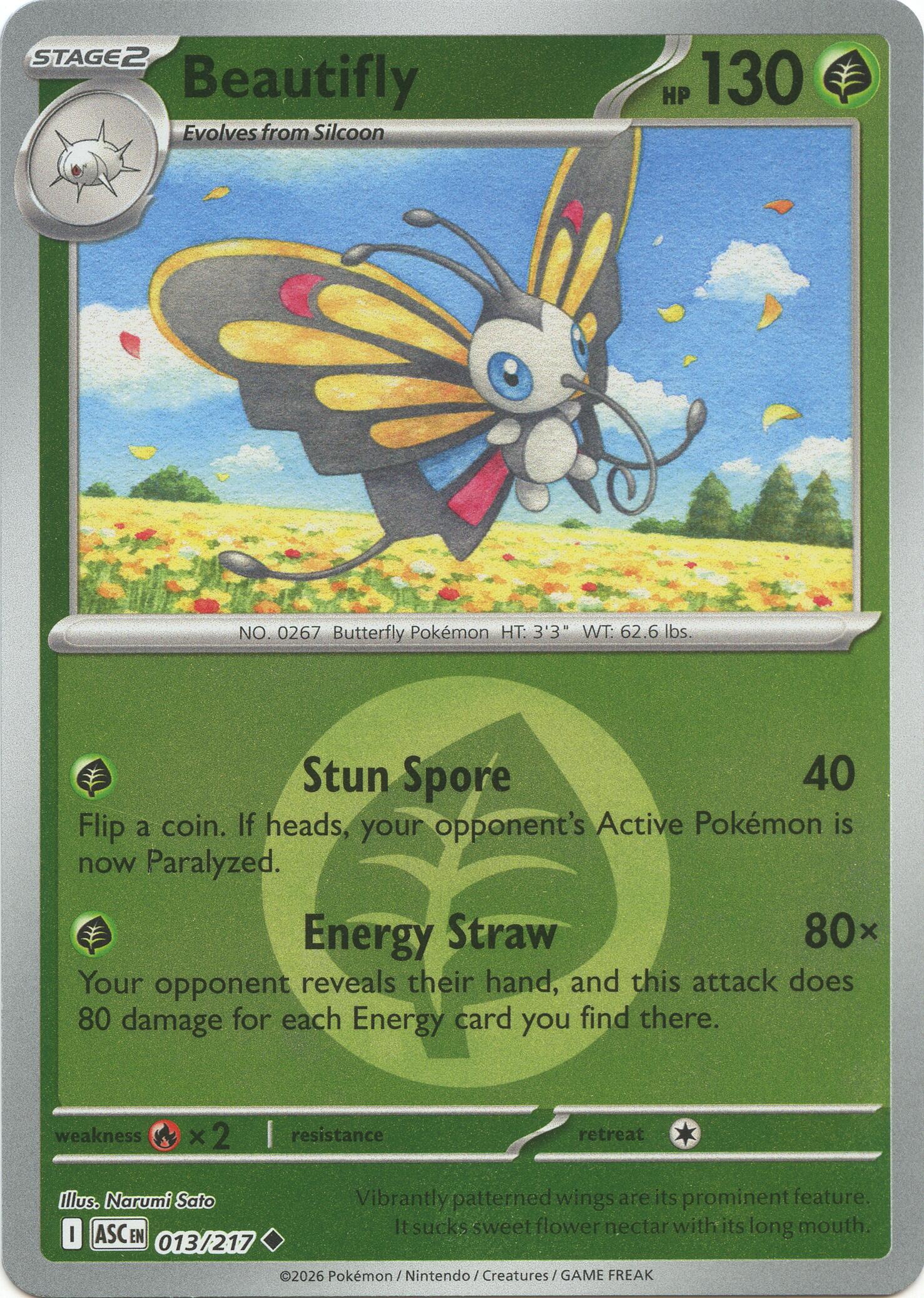 Beautifly (013/217) (Energy Symbol Pattern) [Mega Evolution: Ascended Heroes] | Gear Gaming Fayetteville