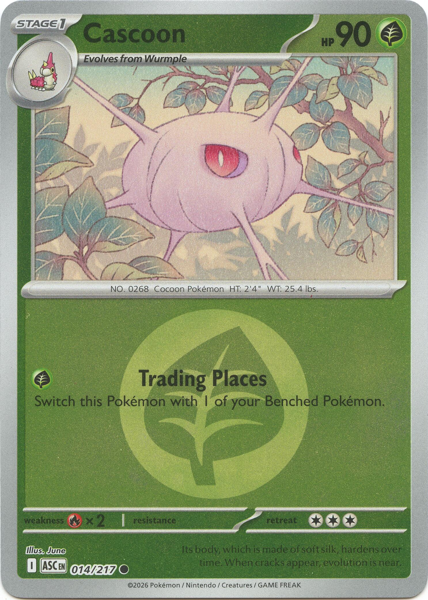 Cascoon (014/217) (Energy Symbol Pattern) [Mega Evolution: Ascended Heroes] | Gear Gaming Fayetteville