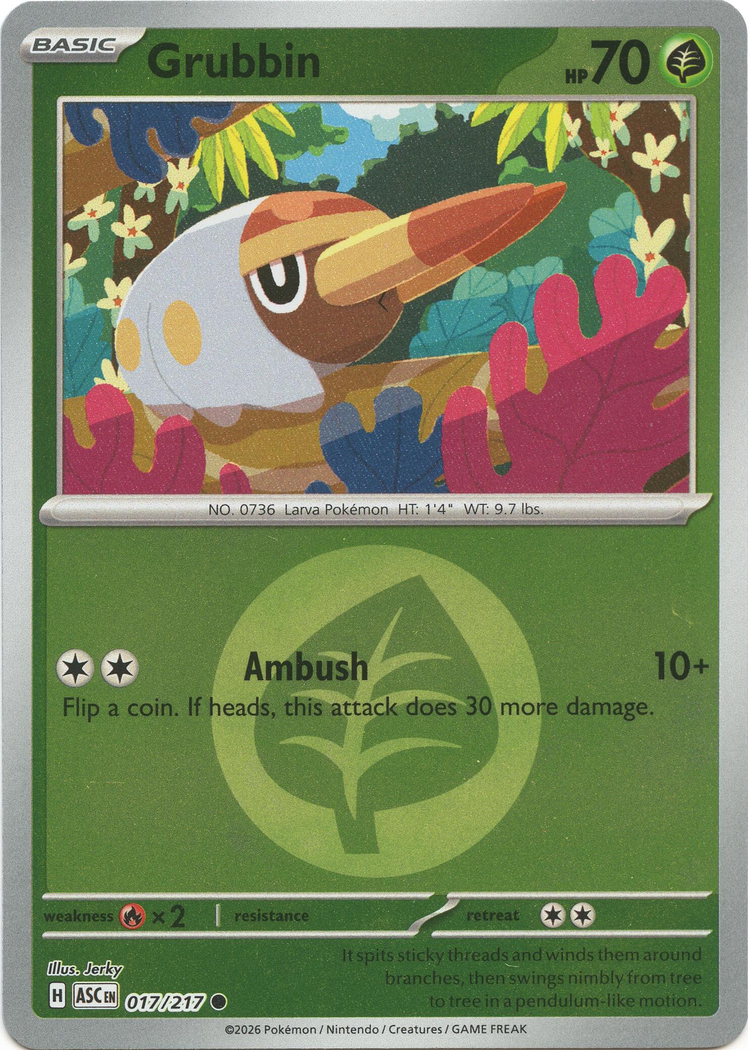 Grubbin (017/217) (Energy Symbol Pattern) [Mega Evolution: Ascended Heroes] | Gear Gaming Fayetteville