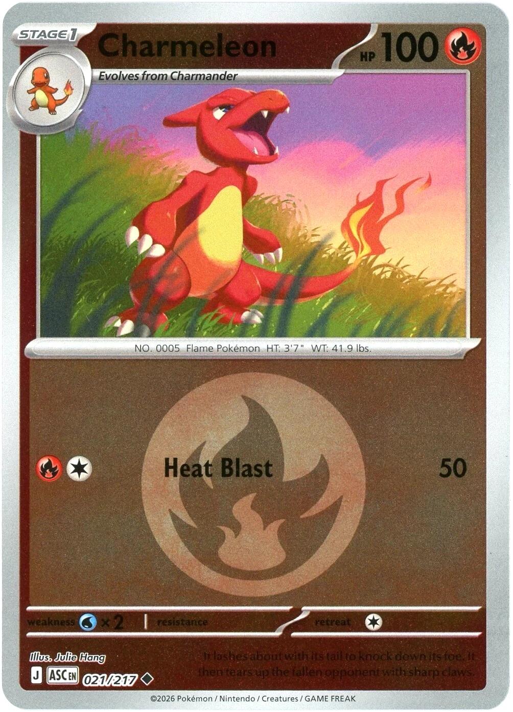 Charmeleon (021/217) (Energy Symbol Pattern) [Mega Evolution: Ascended Heroes] | Gear Gaming Fayetteville