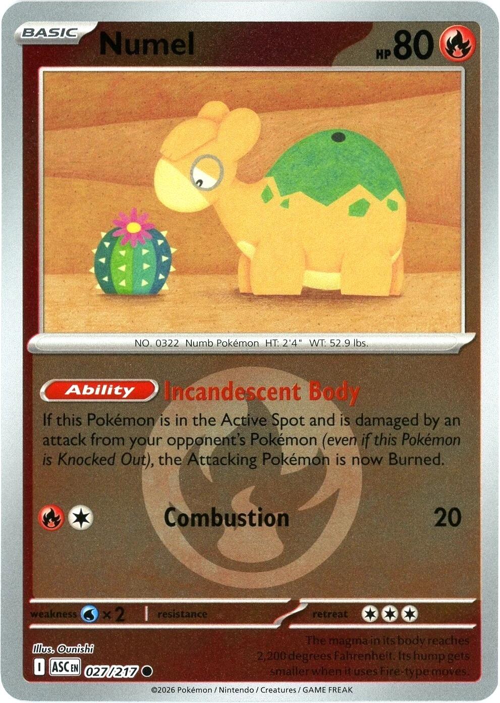 Numel (027/217) (Energy Symbol Pattern) [Mega Evolution: Ascended Heroes] | Gear Gaming Fayetteville