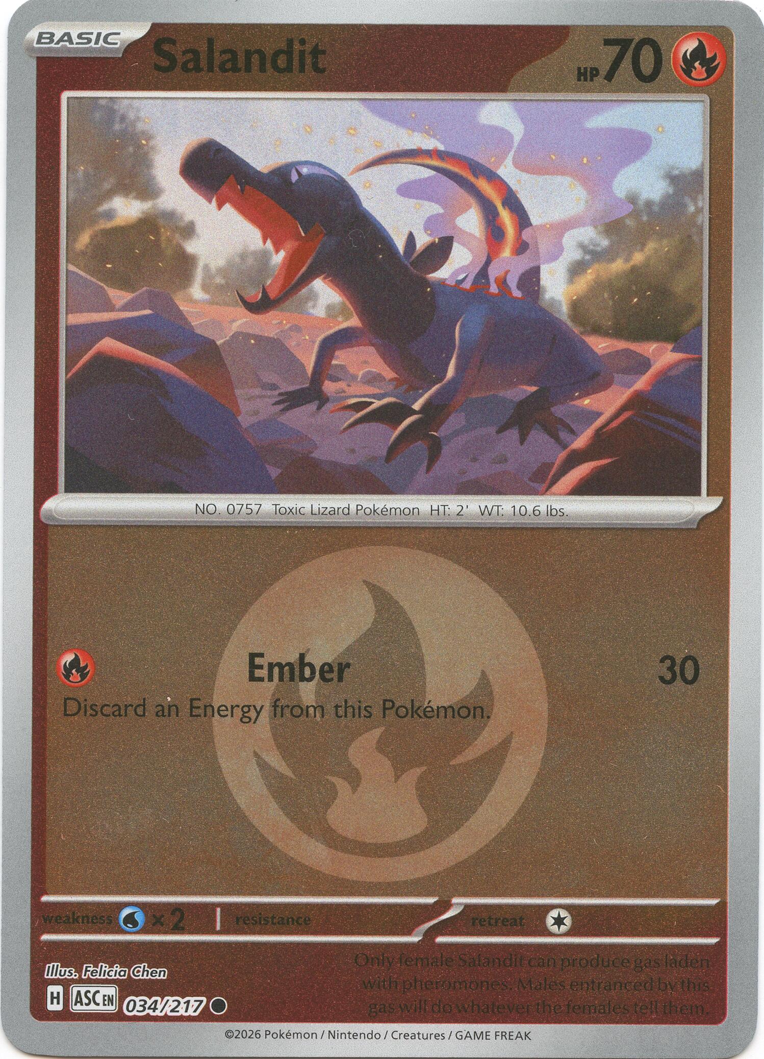 Salandit (034/217) (Energy Symbol Pattern) [Mega Evolution: Ascended Heroes] | Gear Gaming Fayetteville