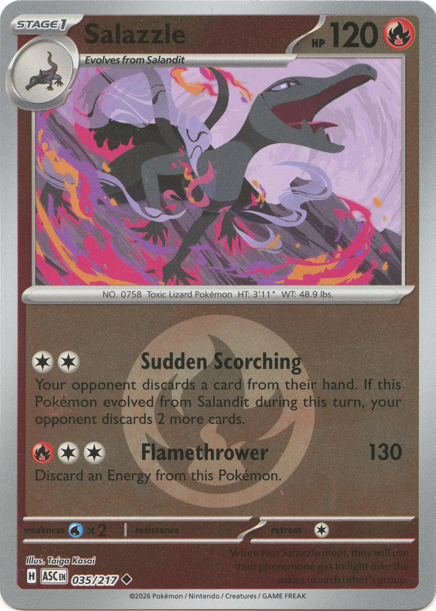 Salazzle (035/217) (Energy Symbol Pattern) [Mega Evolution: Ascended Heroes] | Gear Gaming Fayetteville