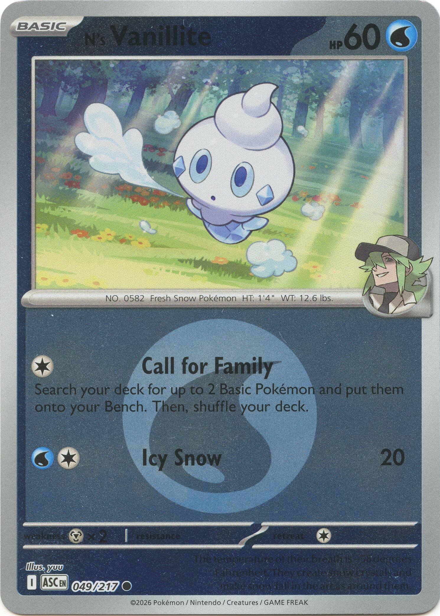 N's Vanillite (049/217) (Energy Symbol Pattern) [Mega Evolution: Ascended Heroes] | Gear Gaming Fayetteville