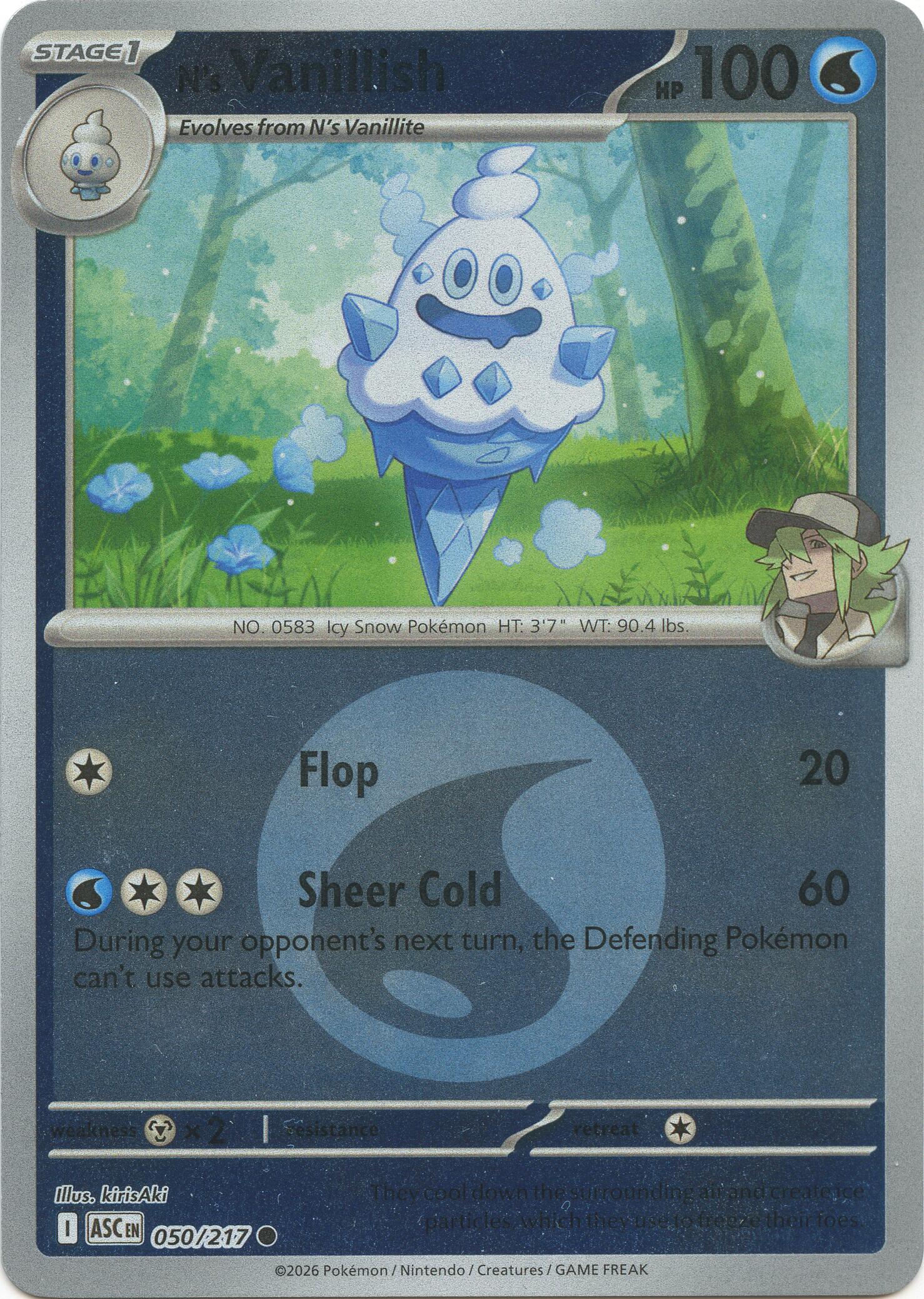 N's Vanillish (050/217) (Energy Symbol Pattern) [Mega Evolution: Ascended Heroes] | Gear Gaming Fayetteville