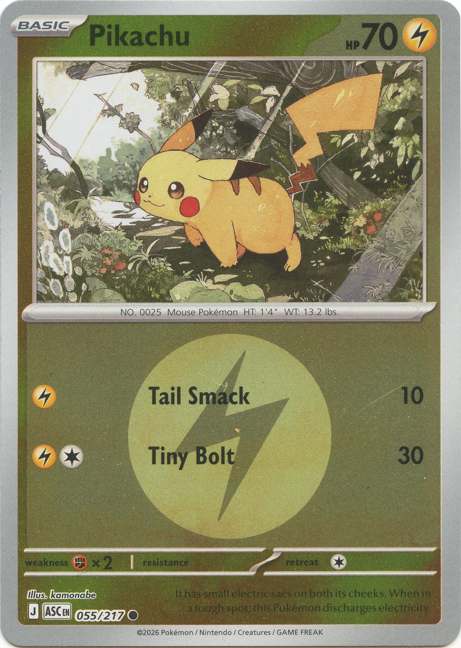 Pikachu (055/217) (Energy Symbol Pattern) [Mega Evolution: Ascended Heroes] | Gear Gaming Fayetteville