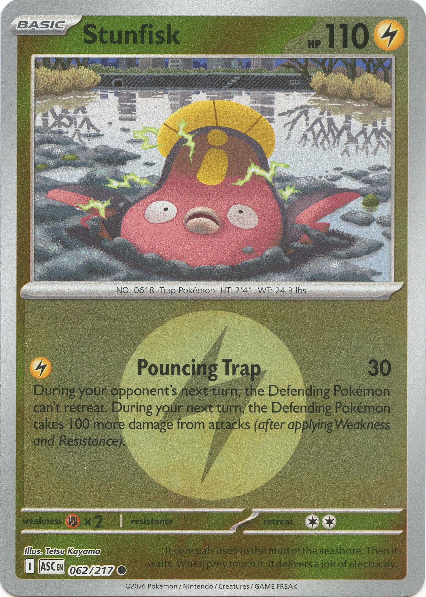 Stunfisk (062/217) (Energy Symbol Pattern) [Mega Evolution: Ascended Heroes] | Gear Gaming Fayetteville