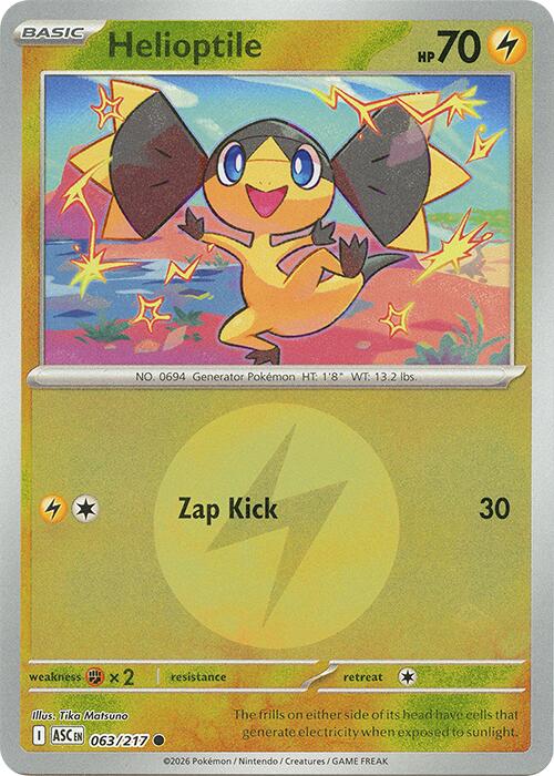 Helioptile (063/217) (Energy Symbol Pattern) [Mega Evolution: Ascended Heroes] | Gear Gaming Fayetteville