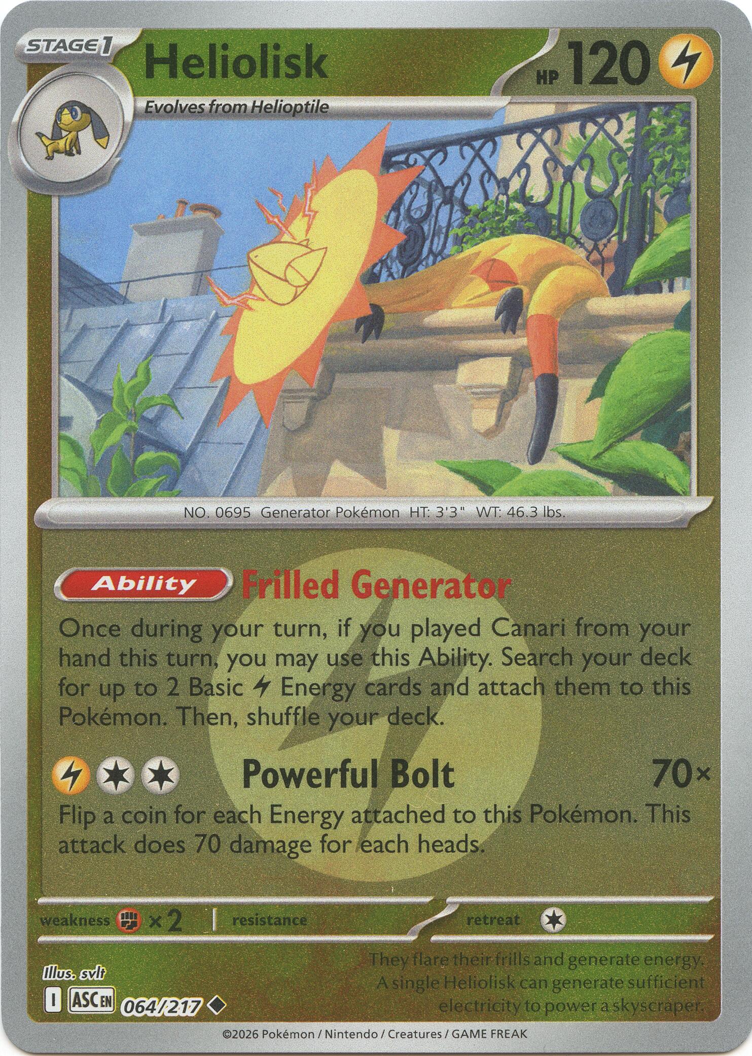 Heliolisk (064/217) (Energy Symbol Pattern) [Mega Evolution: Ascended Heroes] | Gear Gaming Fayetteville