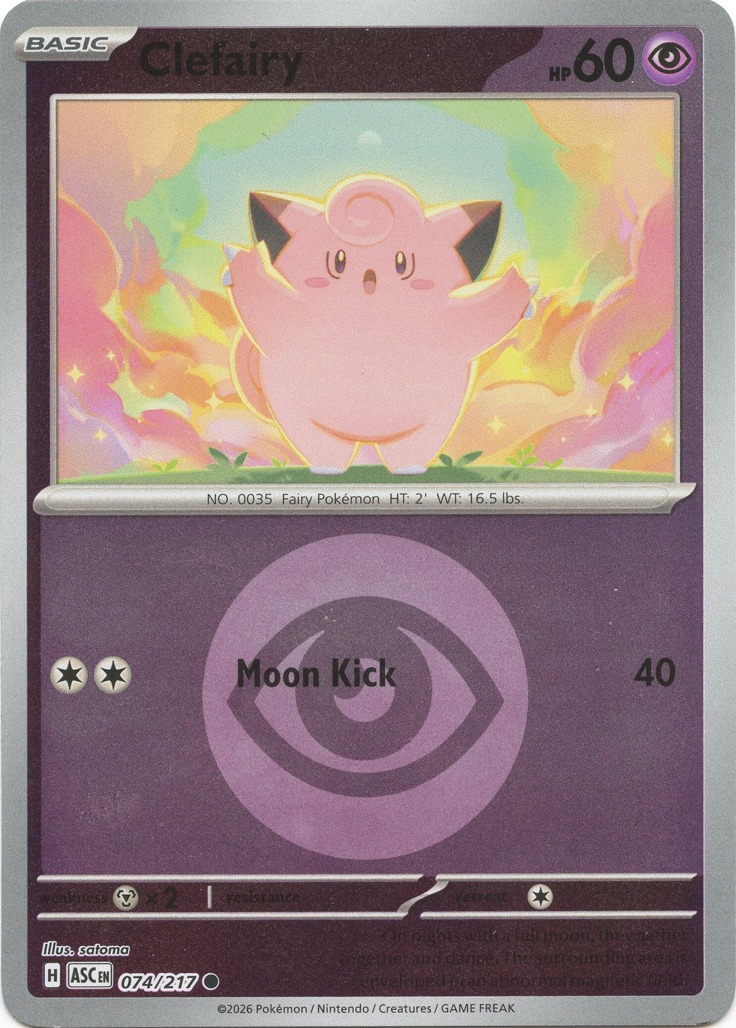 Clefairy (074/217) (Energy Symbol Pattern) [Mega Evolution: Ascended Heroes] | Gear Gaming Fayetteville
