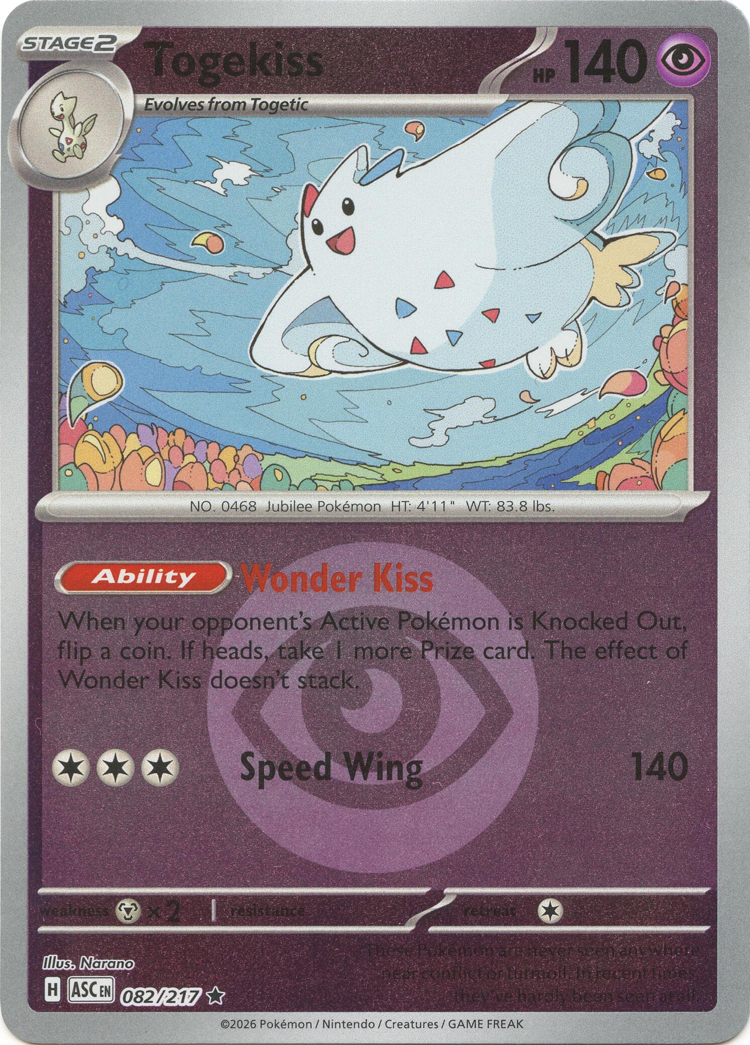 Togekiss (082/217) (Energy Symbol Pattern) [Mega Evolution: Ascended Heroes] | Gear Gaming Fayetteville