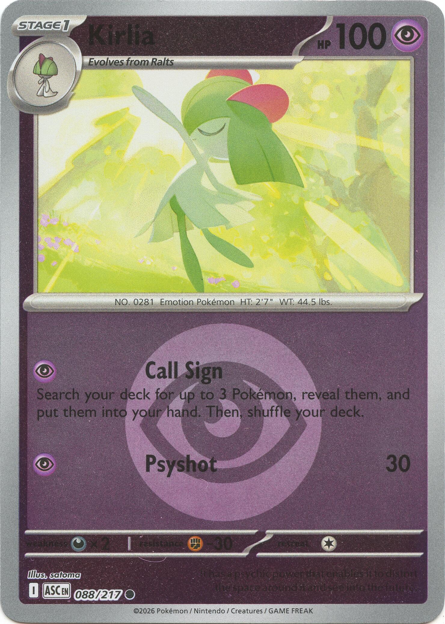 Kirlia (088/217) (Energy Symbol Pattern) [Mega Evolution: Ascended Heroes] | Gear Gaming Fayetteville