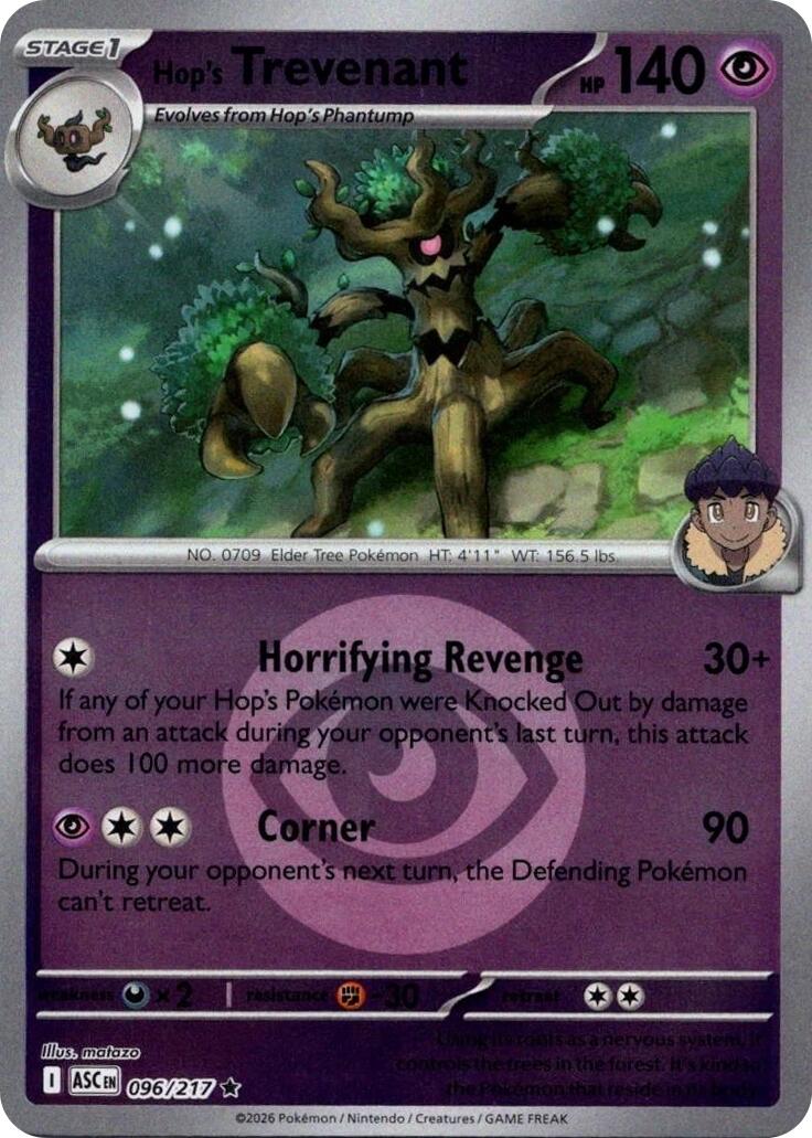 Hop's Trevenant (096/217) (Energy Symbol Pattern) [Mega Evolution: Ascended Heroes] | Gear Gaming Fayetteville