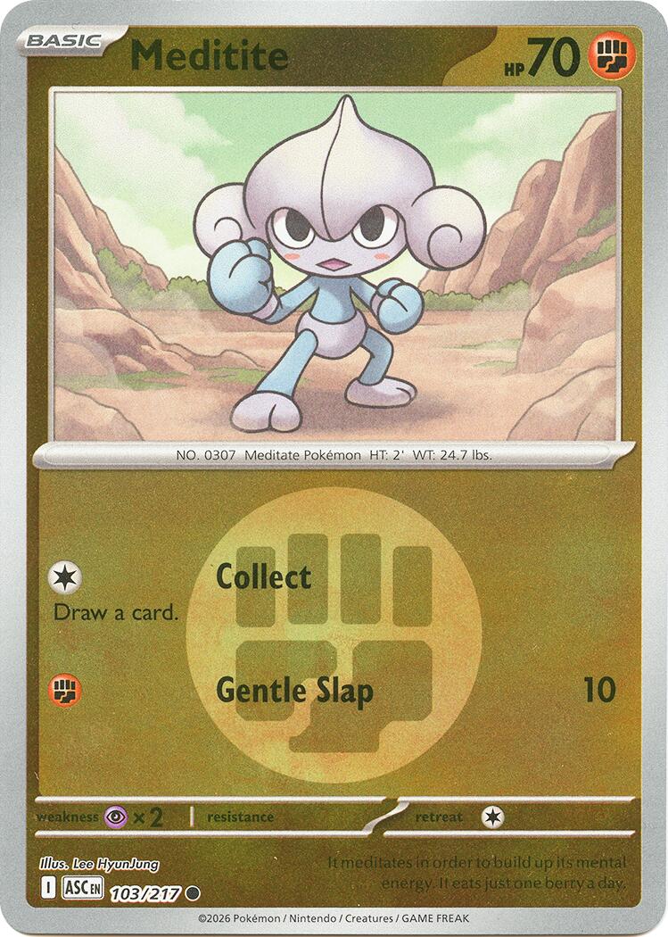 Meditite (103/217) (Energy Symbol Pattern) [Mega Evolution: Ascended Heroes] | Gear Gaming Fayetteville