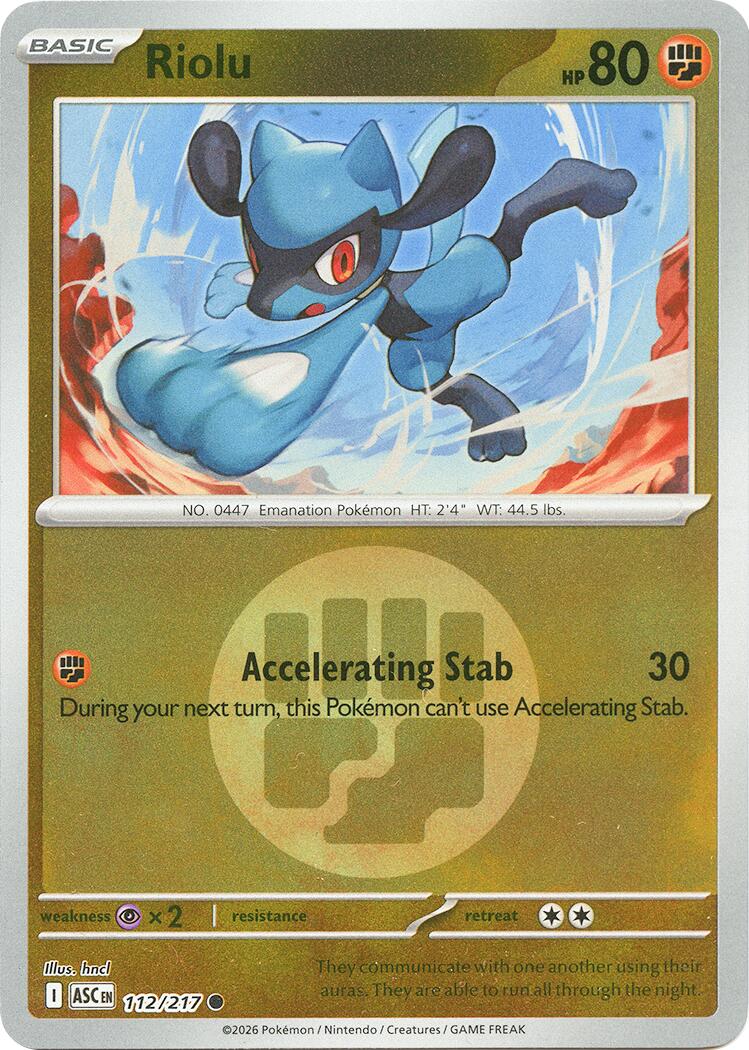 Riolu (112/217) (Energy Symbol Pattern) [Mega Evolution: Ascended Heroes] | Gear Gaming Fayetteville