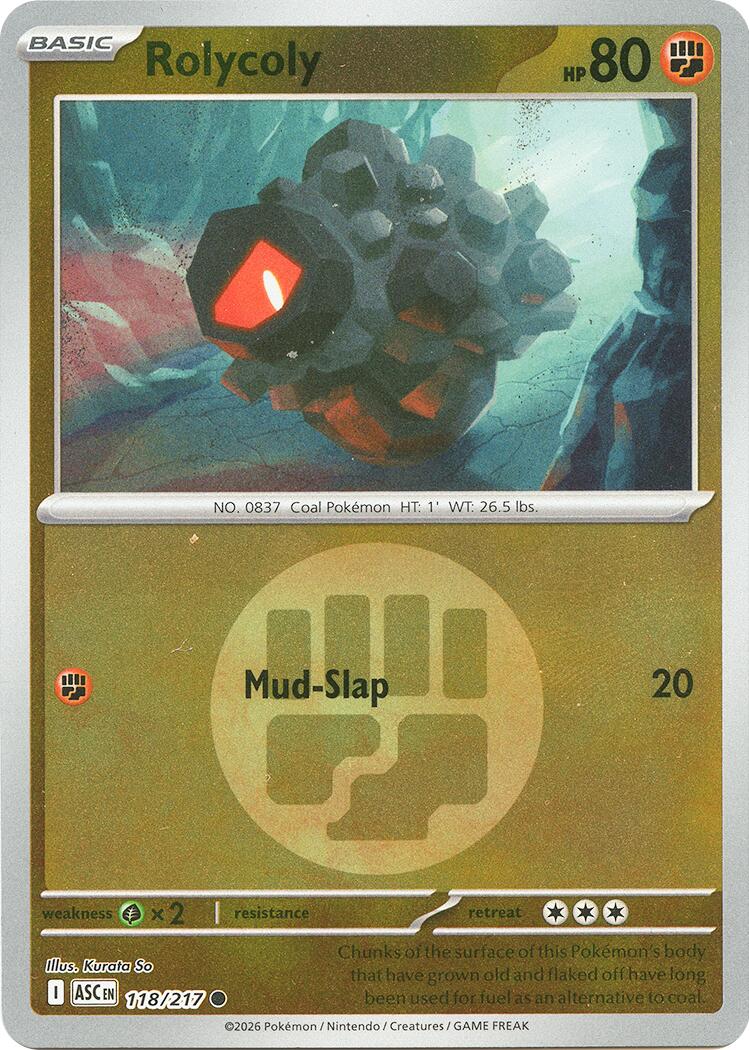 Rolycoly (118/217) (Energy Symbol Pattern) [Mega Evolution: Ascended Heroes] | Gear Gaming Fayetteville