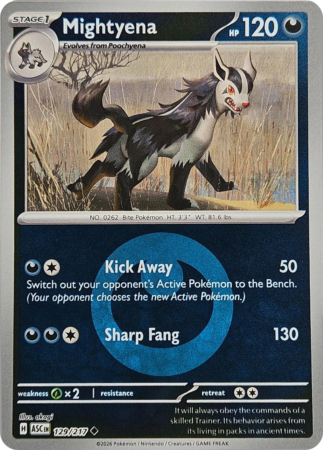 Mightyena (129/217) (Energy Symbol Pattern) [Mega Evolution: Ascended Heroes] | Gear Gaming Fayetteville