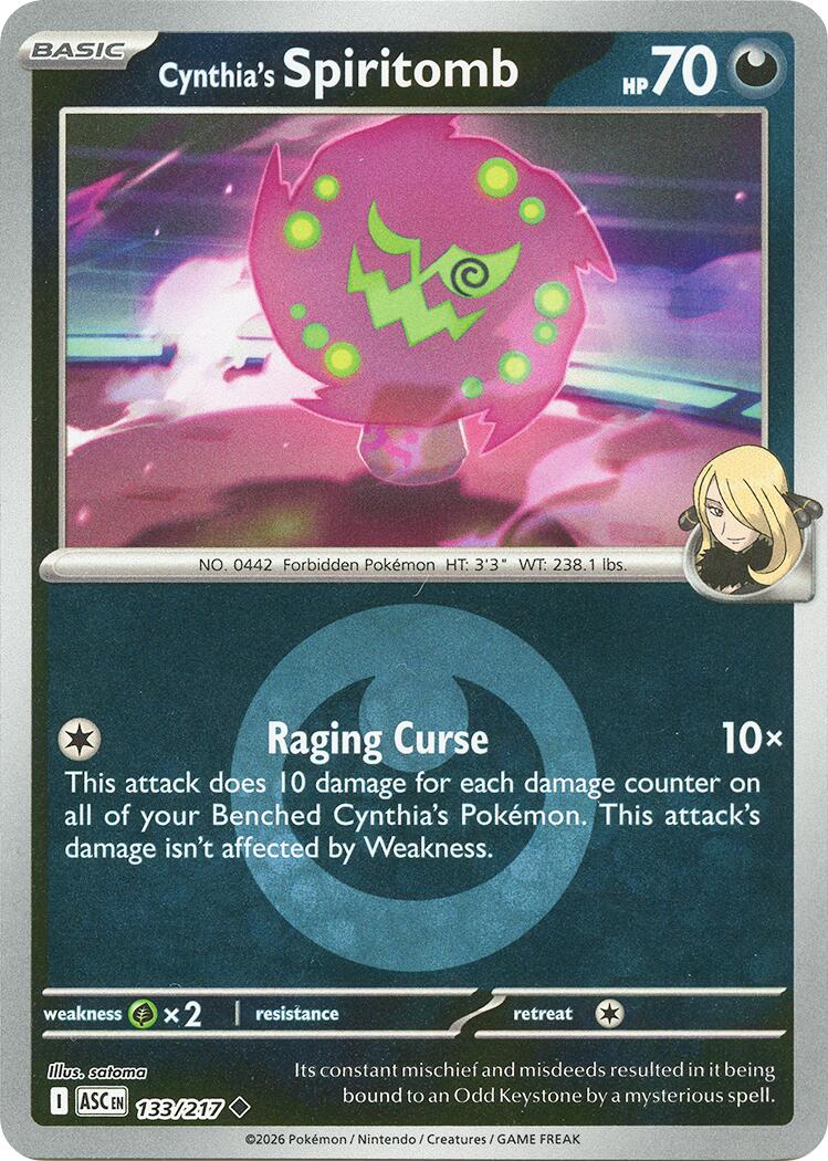 Cynthia's Spiritomb (133/217) (Energy Symbol Pattern) [Mega Evolution: Ascended Heroes] | Gear Gaming Fayetteville