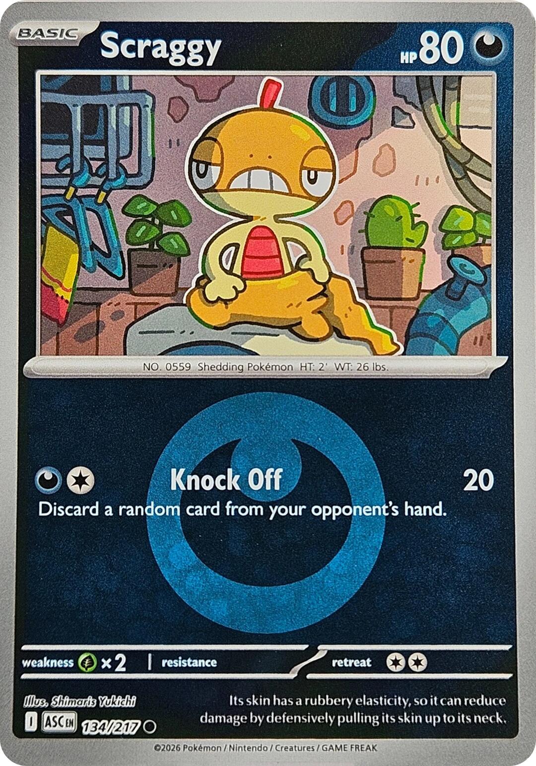 Scraggy (134/217) (Energy Symbol Pattern) [Mega Evolution: Ascended Heroes] | Gear Gaming Fayetteville