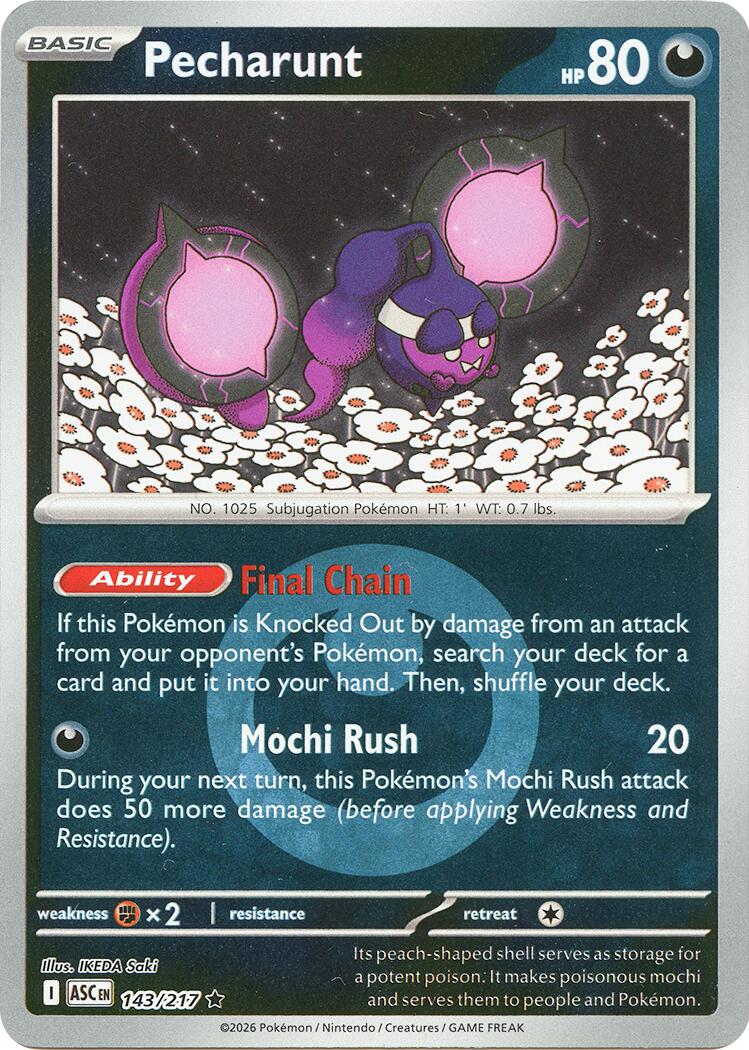 Pecharunt (143/217) (Energy Symbol Pattern) [Mega Evolution: Ascended Heroes] | Gear Gaming Fayetteville