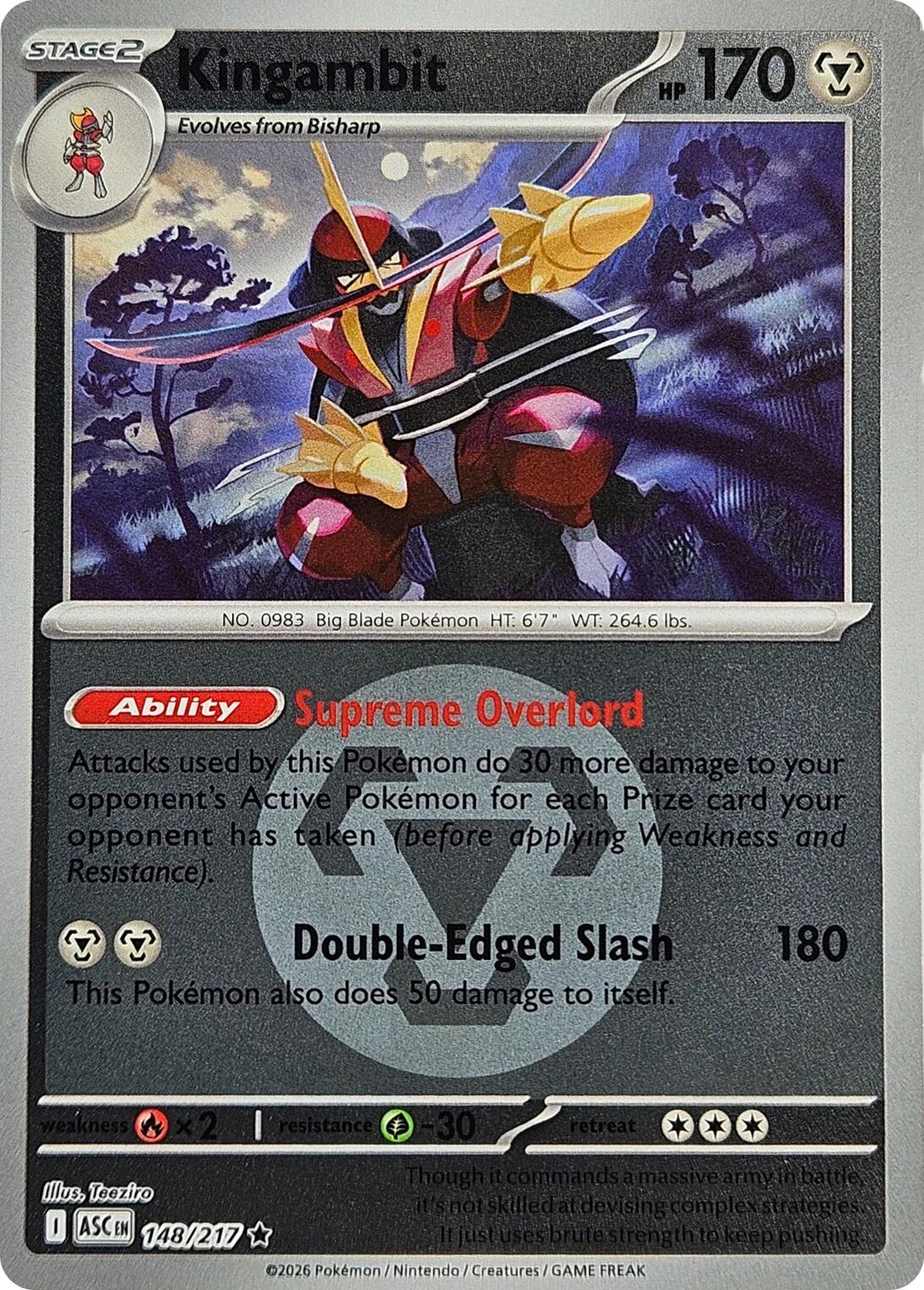 Kingambit (148/217) (Energy Symbol Pattern) [Mega Evolution: Ascended Heroes] | Gear Gaming Fayetteville