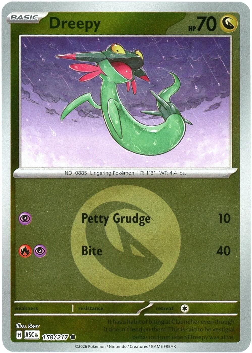 Dreepy (158/217) (Energy Symbol Pattern) [Mega Evolution: Ascended Heroes] | Gear Gaming Fayetteville