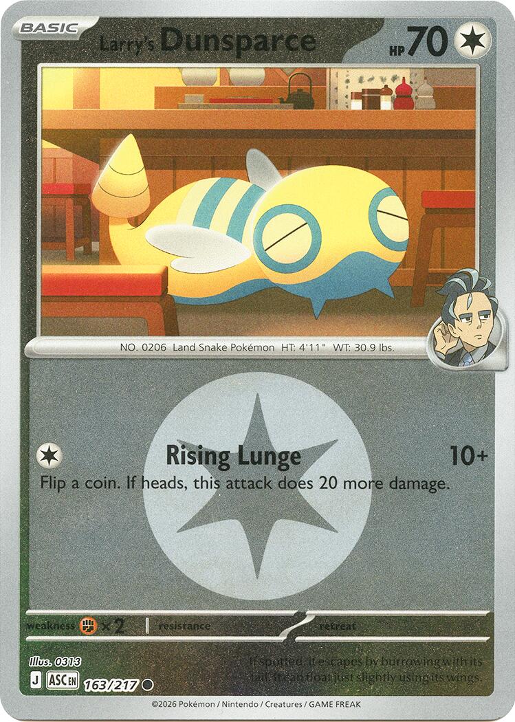 Larry's Dunsparce (163/217) (Energy Symbol Pattern) [Mega Evolution: Ascended Heroes] | Gear Gaming Fayetteville