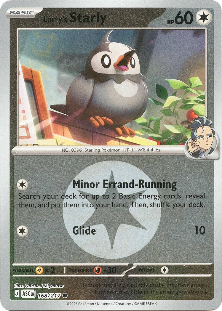 Larry's Starly (168/217) (Energy Symbol Pattern) [Mega Evolution: Ascended Heroes] | Gear Gaming Fayetteville
