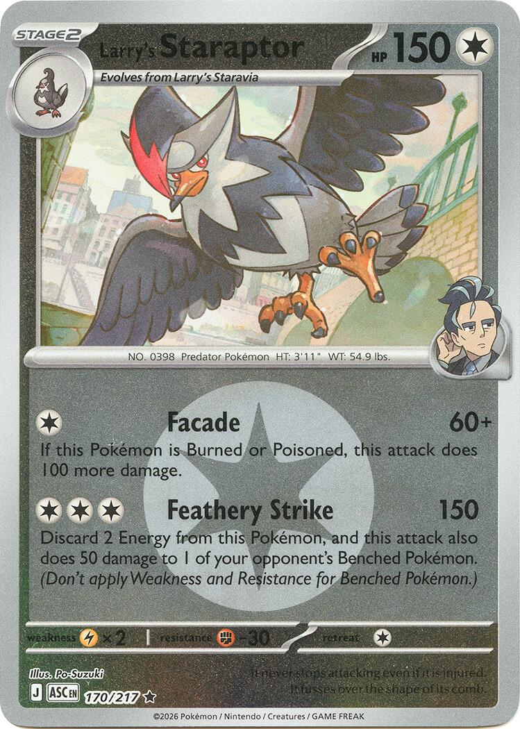 Larry's Staraptor (170/217) (Energy Symbol Pattern) [Mega Evolution: Ascended Heroes] | Gear Gaming Fayetteville