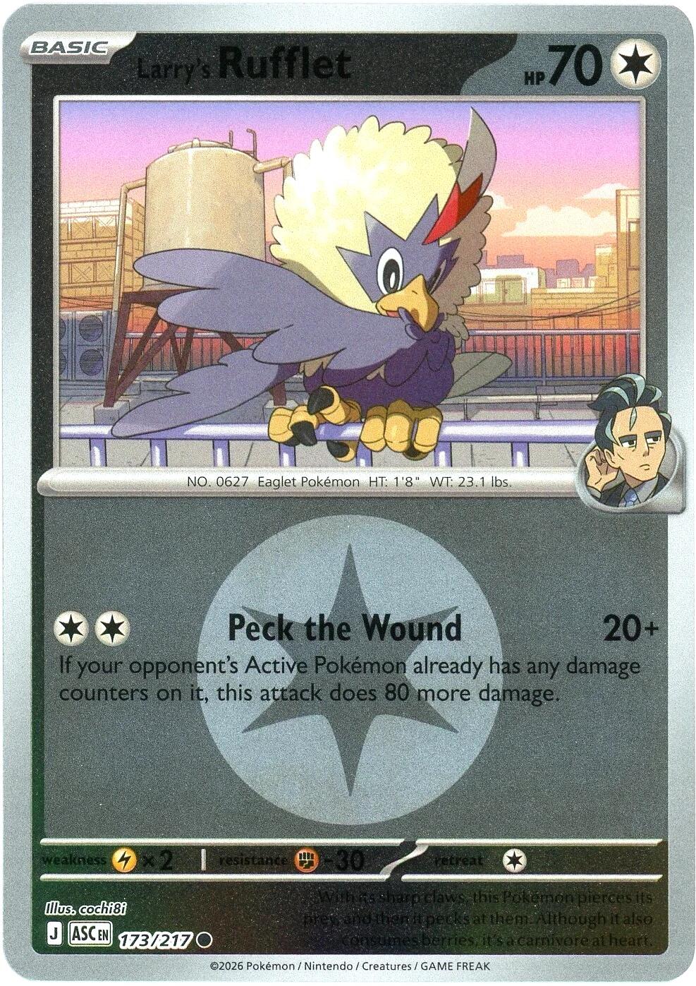Larry's Rufflet (173/217) (Energy Symbol Pattern) [Mega Evolution: Ascended Heroes] | Gear Gaming Fayetteville