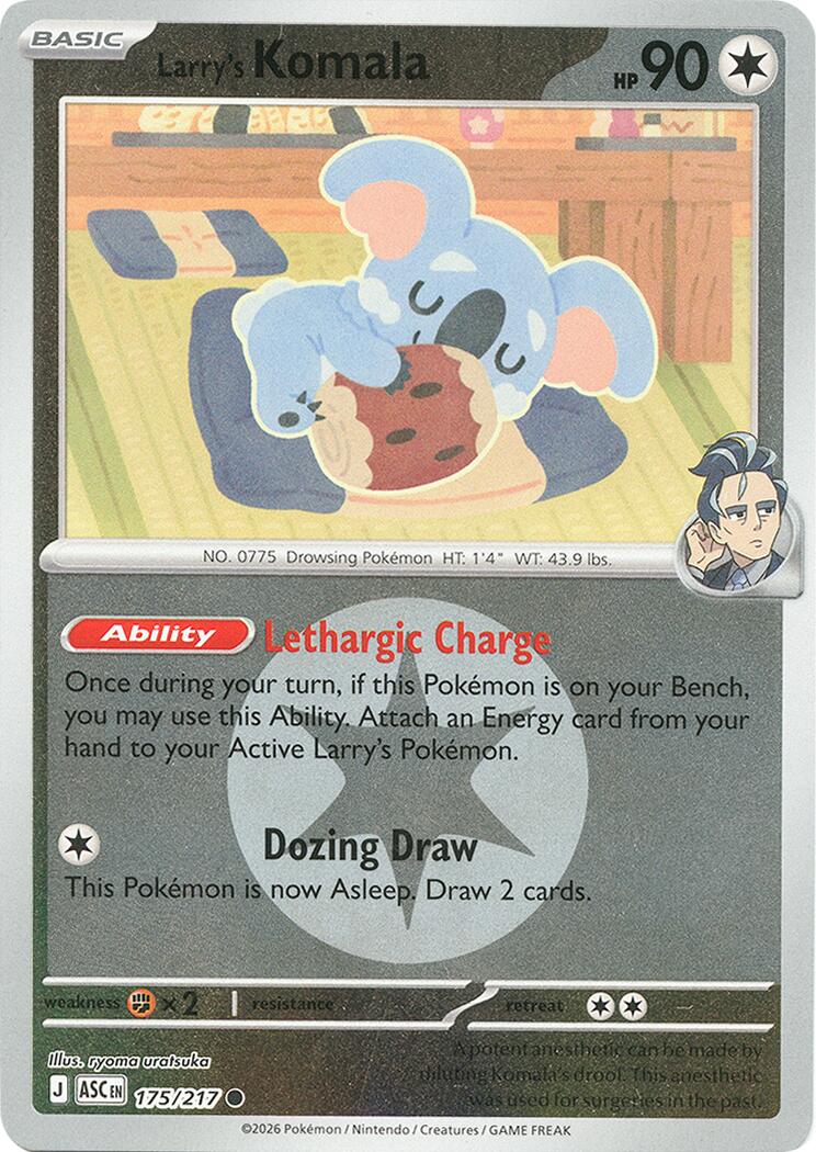Larry's Komala (175/217) (Energy Symbol Pattern) [Mega Evolution: Ascended Heroes] | Gear Gaming Fayetteville