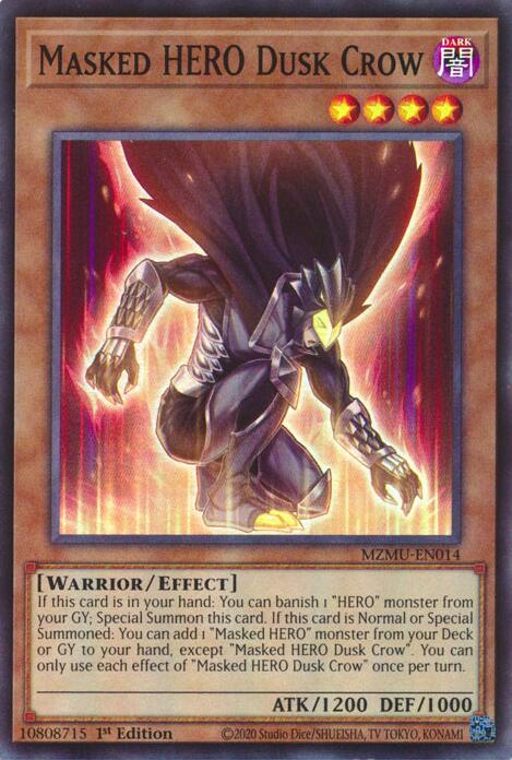 Masked HERO Dusk Crow [MZMU-EN014] Super Rare | Gear Gaming Fayetteville