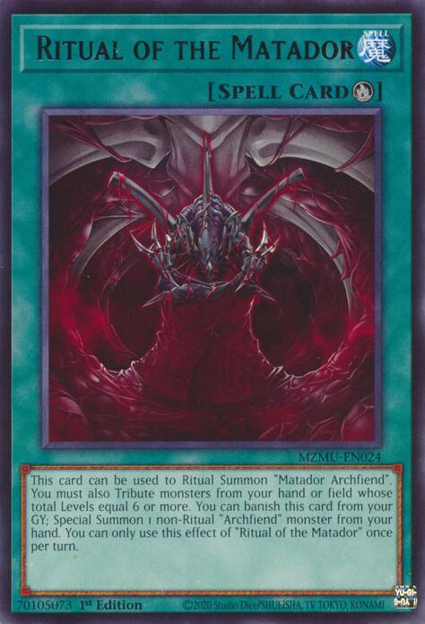 Ritual of the Matador [MZMU-EN024] Rare | Gear Gaming Fayetteville