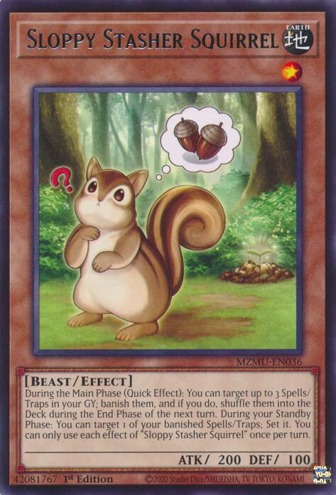 Sloppy Stasher Squirrel [MZMU-EN036] Rare | Gear Gaming Fayetteville