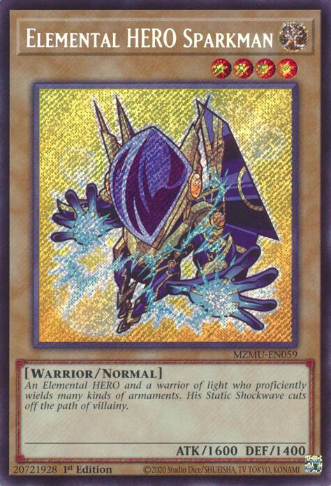 Elemental HERO Sparkman [MZMU-EN059] Secret Rare | Gear Gaming Fayetteville
