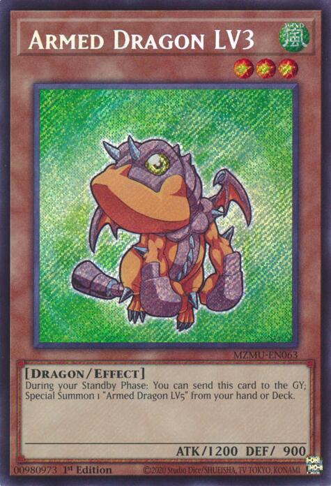 Armed Dragon LV3 [MZMU-EN063] Secret Rare | Gear Gaming Fayetteville