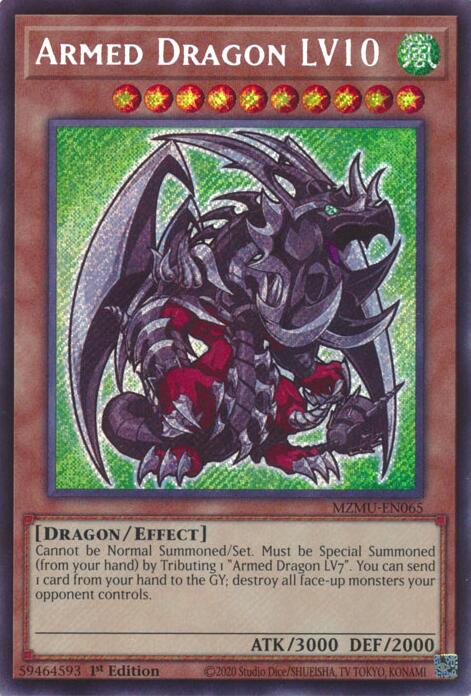 Armed Dragon LV10 [MZMU-EN065] Secret Rare | Gear Gaming Fayetteville