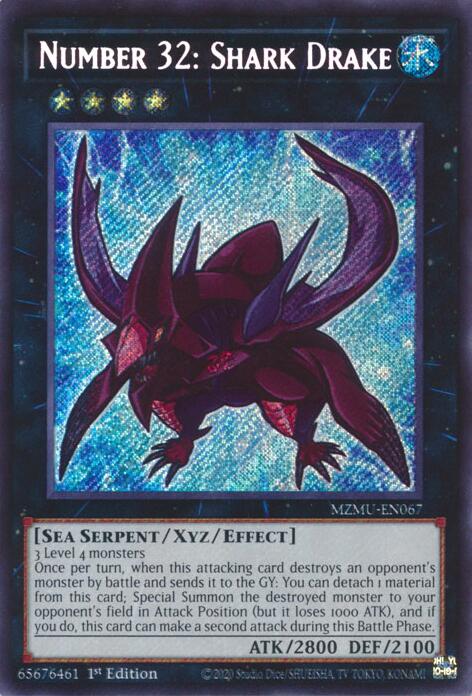 Number 32: Shark Drake [MZMU-EN067] Secret Rare | Gear Gaming Fayetteville